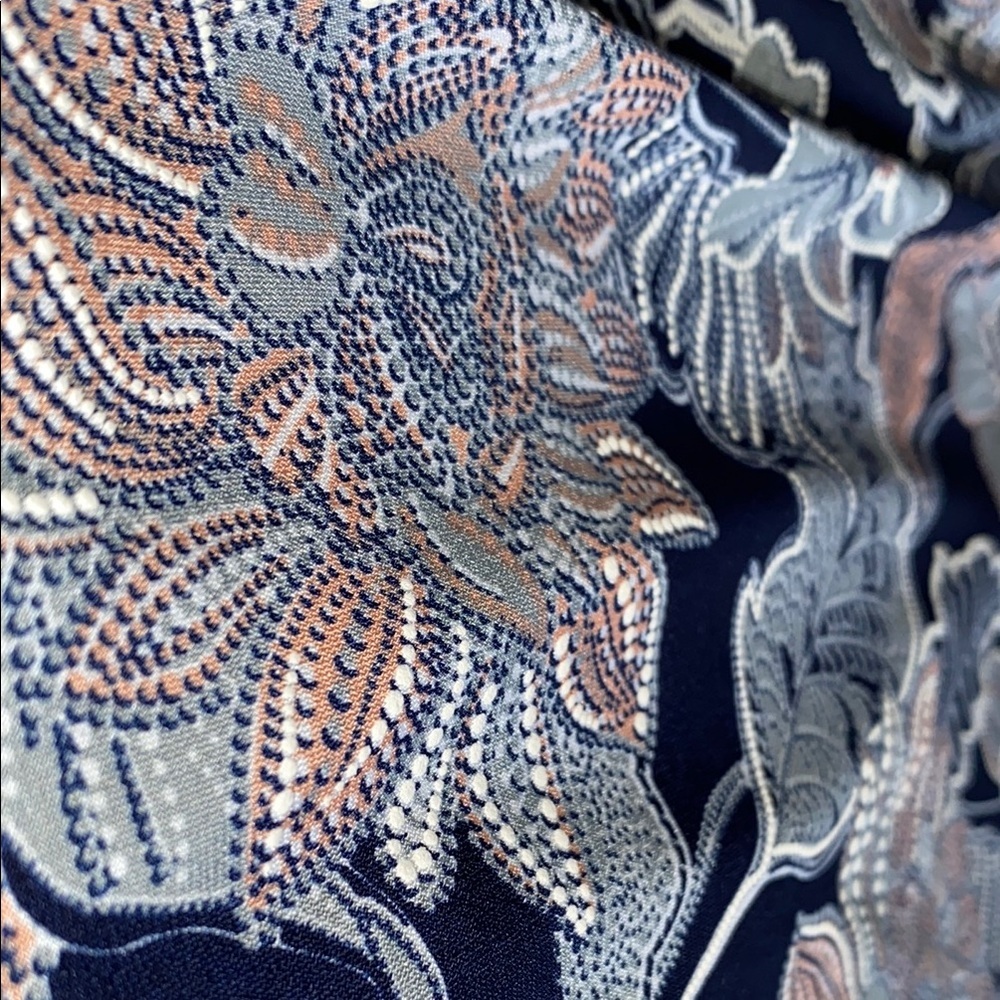 Navy Floral Dress D - Picture 4 of 4